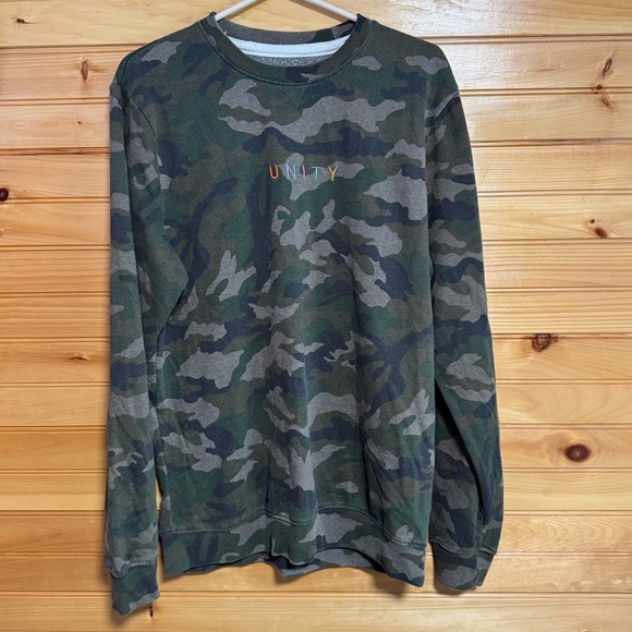 San Francisco Work Shirts Unity Camouflage Men's Crewneck Sweatshirt Large - Picture 1 of 5